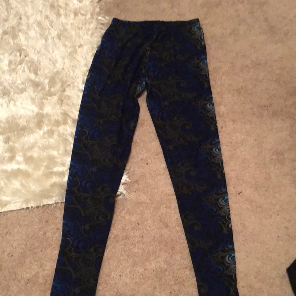 Blue and Black leggings